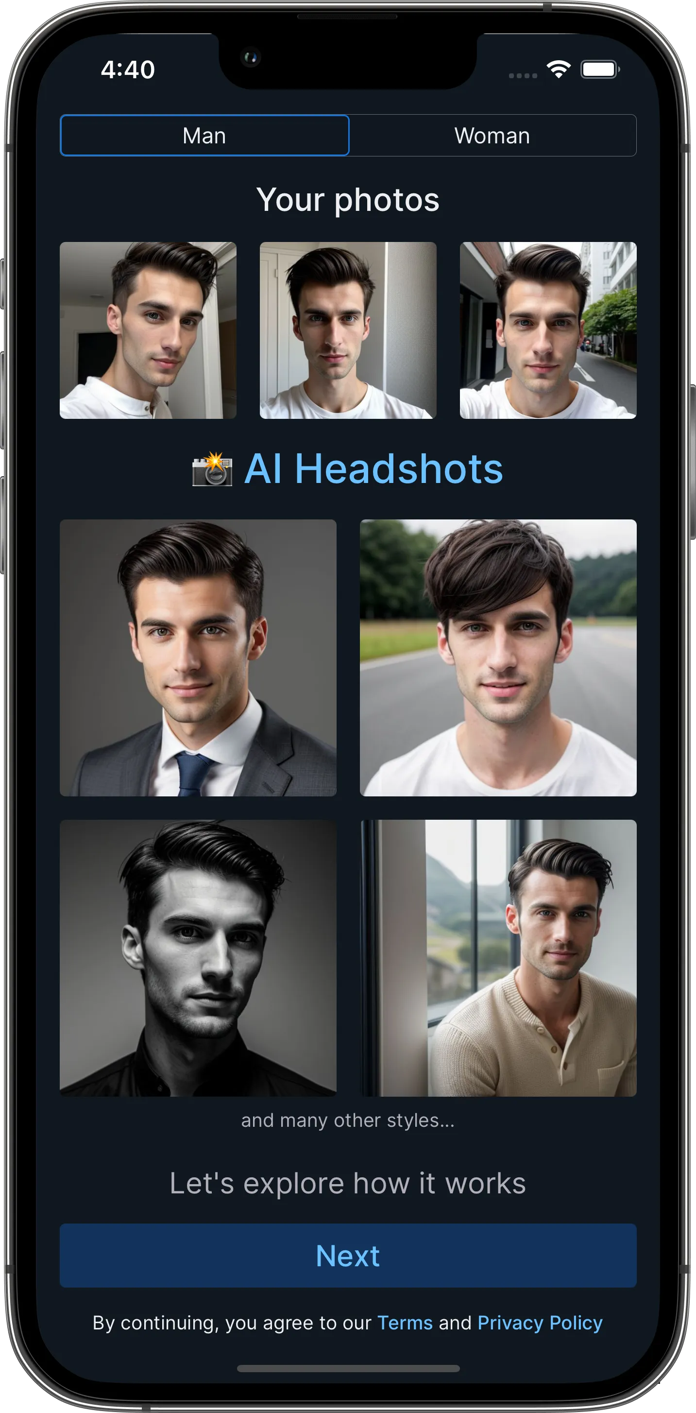 AI Headshot Generator Mockup
